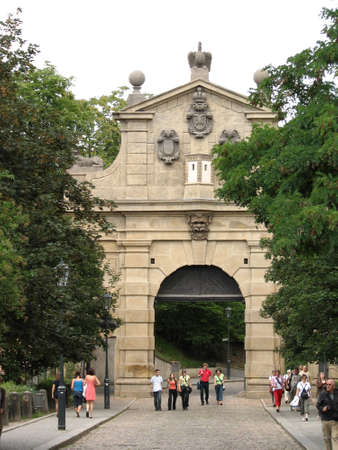 Gate to Peter and Paul cathedral in Pragueのeditorial素材