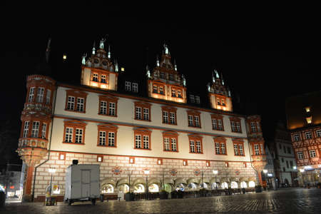 Downtown Coburg in the nightのeditorial素材