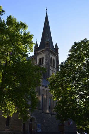 A church in the center of Wroclawの写真素材