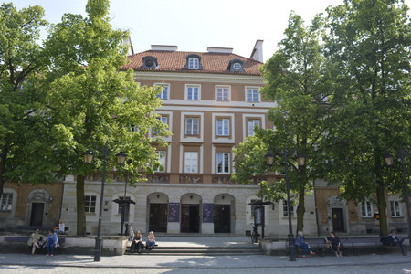 House on a New Town market in Warsawのeditorial素材