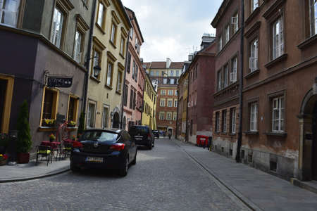 Street of Old Town Warsawのeditorial素材