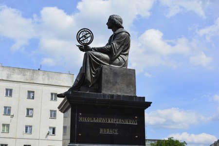 Copernucus statue in Warsawのeditorial素材