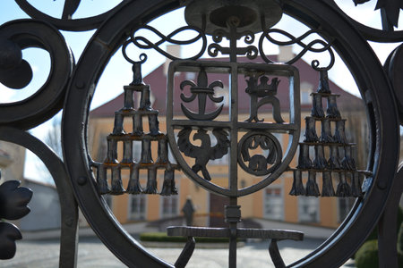 Gate of residence of bishop in Wroclawの写真素材