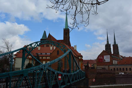 Bridge between Tumski Island and Sand Islandのeditorial素材