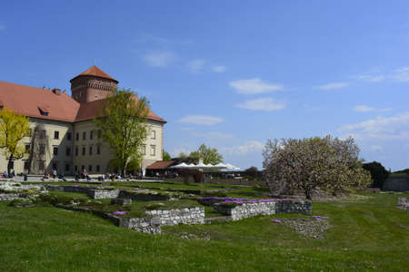 Wawel castle at springのeditorial素材