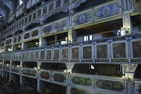 Interior of the Church of Peace in Jaworのeditorial素材