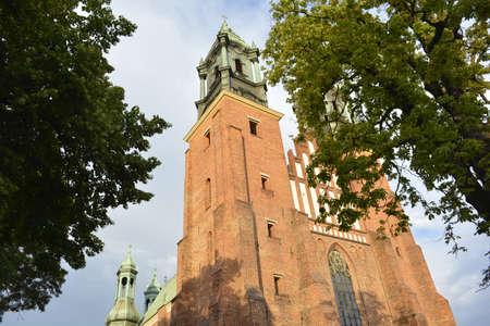 cathedral in Poznanの写真素材