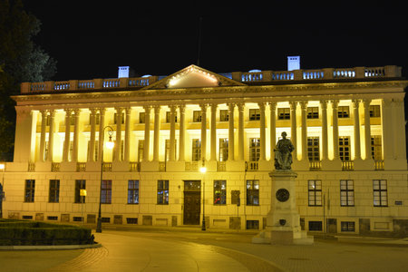 Poznan in the nightのeditorial素材