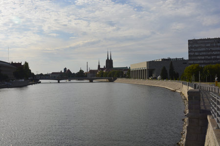 Panorama of Wroclaw from Grunwald bridge