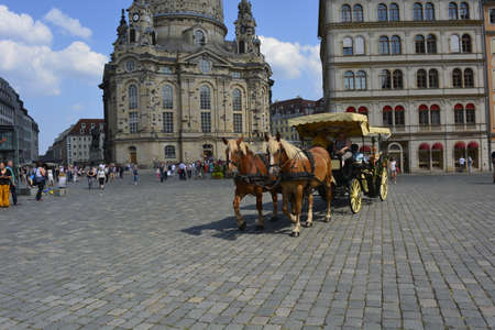 Horse carriage in Dresdenのeditorial素材