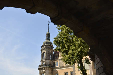 Arch in the downtown Dresdenの写真素材