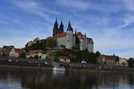 A castle of Meissen in Saxonyのeditorial素材