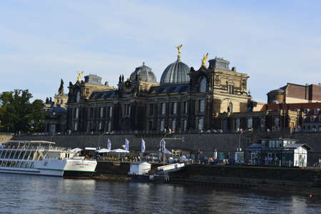 Center of Dresden view from the steam shipのeditorial素材
