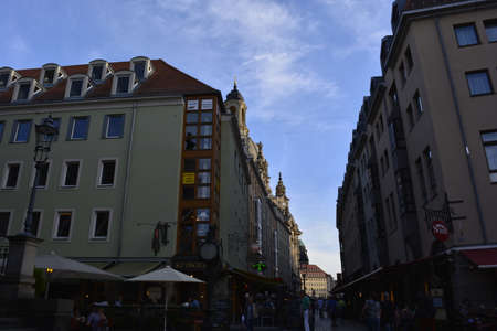 Center of Dresden in the eveningのeditorial素材