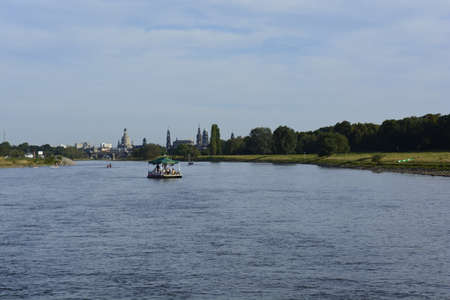 The skyline of Elba riverのeditorial素材