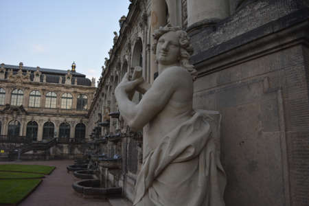 Statue in the Zwinger palaceのeditorial素材