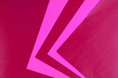 Abstract pink and red geometric background. Two-color Repeating angles and lines. Top View, Flat...
