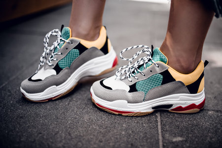 Stylish shoes in outdoor