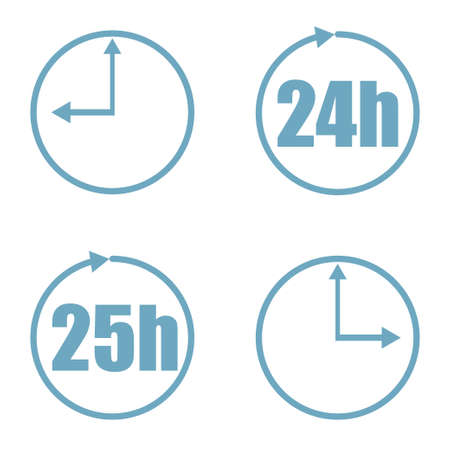 simple time set iconのイラスト素材