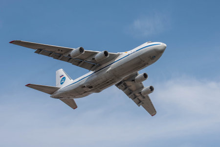 Big cargo plane in the sky