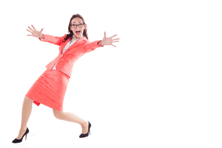 teacher with glasses education student learn womanの写真素材