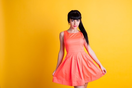 girl model posing in the foto Studioの写真素材