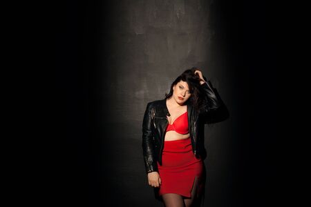 nice girl model posing in the Studioの写真素材