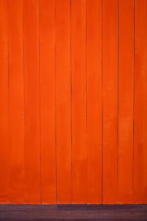 Orange wooden wall wooden nature wood textureの写真素材