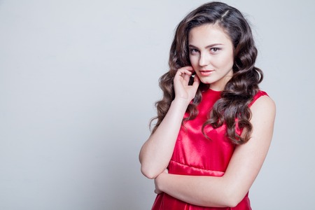 nice girl model posing in the Studioの写真素材