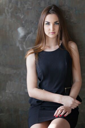 nice girl model posing in the Studioの写真素材