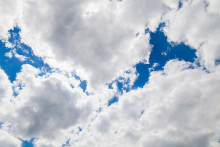 a beautiful blue sky and white cloudsの写真素材