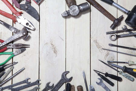 construction tools for repair hammers screwdriverの写真素材