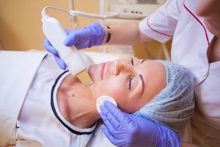 Cosmetology procedures on the face shine Spaの写真素材