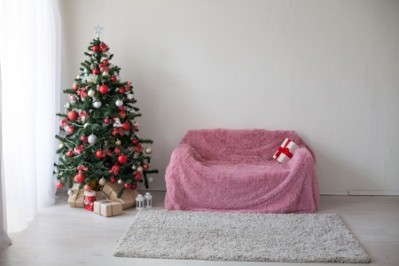 Christmas tree with presents new year decorの写真素材