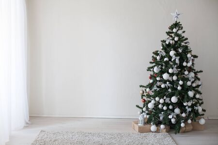 Christmas tree with presents new year decorの写真素材