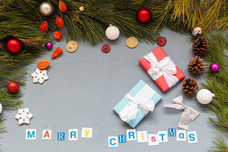 happy holidays Christmas new year tree gifts