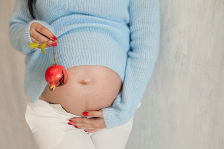 Portrait of beautiful pregnant woman before childbirth family