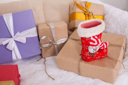 happy holidays Christmas new year tree Gifts Christmas background