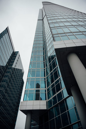 RUSSIA, MOSCOW - August 14,2019: Moscows sky-buying business city