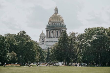 Russia St. Petersburg - August 15,2019 St. Isaacs Cathedral northern capitalのeditorial素材