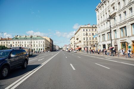Russia St. Petersburg - August 15,2019 Nevsky Avenue northern capital of Russiaのeditorial素材