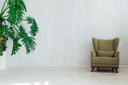 vintage rest chair in the interior of the house room