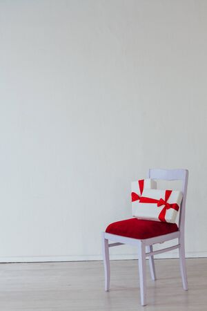 festive background gifts Birthday Christmas new yearの写真素材