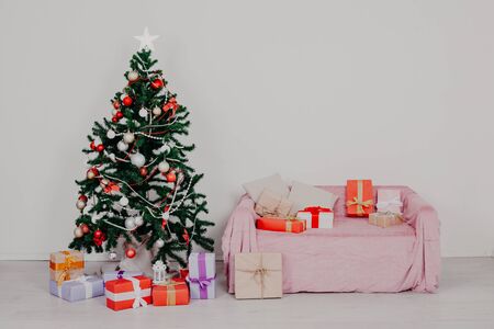 new year House Christmas tree holiday gifts happinessの写真素材