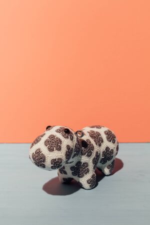 soft toy hippo toys to children kidsの写真素材