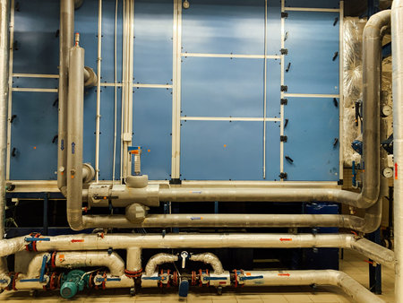 a lot of pipes industrial background