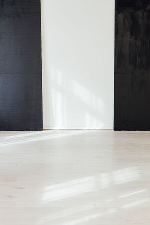Empty black white room interior vintageの写真素材