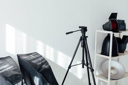 Photo studio equipment flash accessories photographerの写真素材
