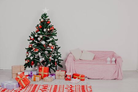 new year House Christmas tree holiday gifts happinessの写真素材