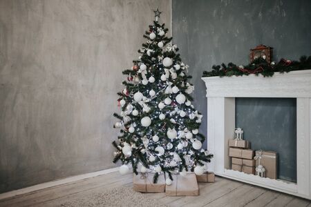 new year Christmas decoration tree gifts 1の写真素材